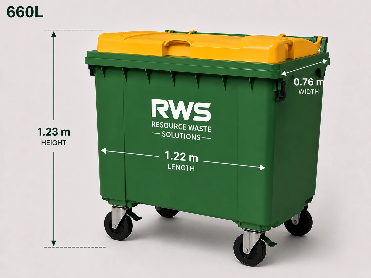 660L wheelie bin